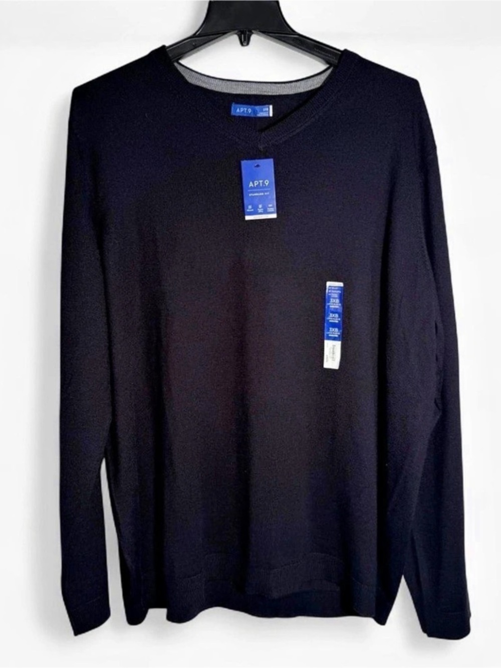 NWT APT. 9 Modern Luxe Fit Crewneck Sweater Merino Wool Blend Crewneck 3XB